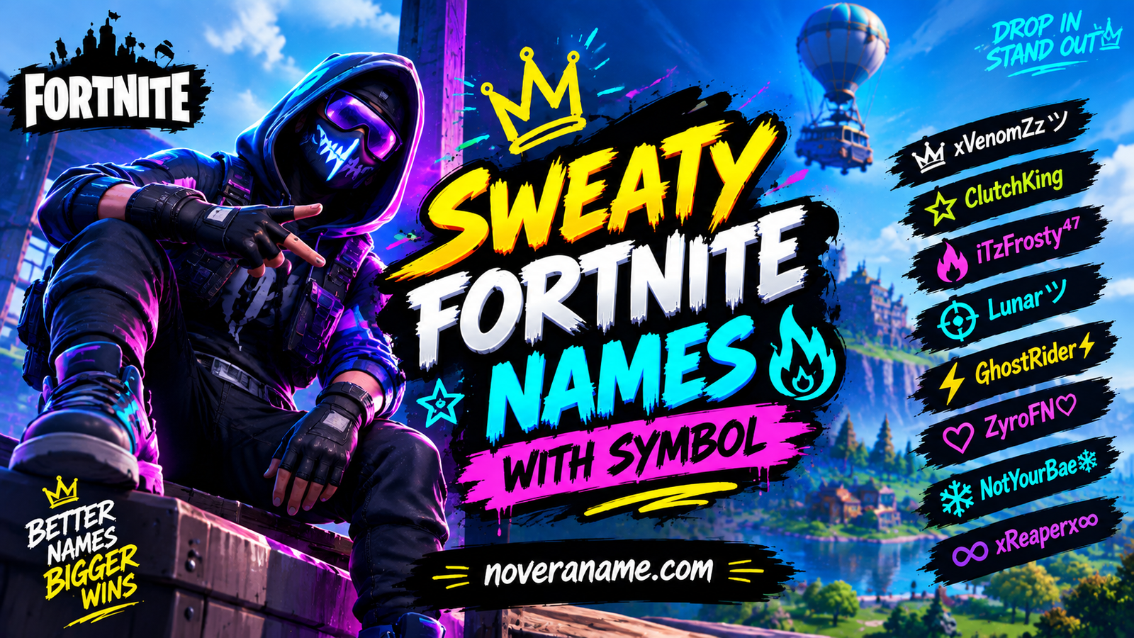 Sweaty Fortnite Names with Symbol