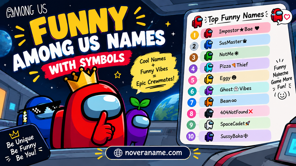 Funny Among Us Names with Symbols