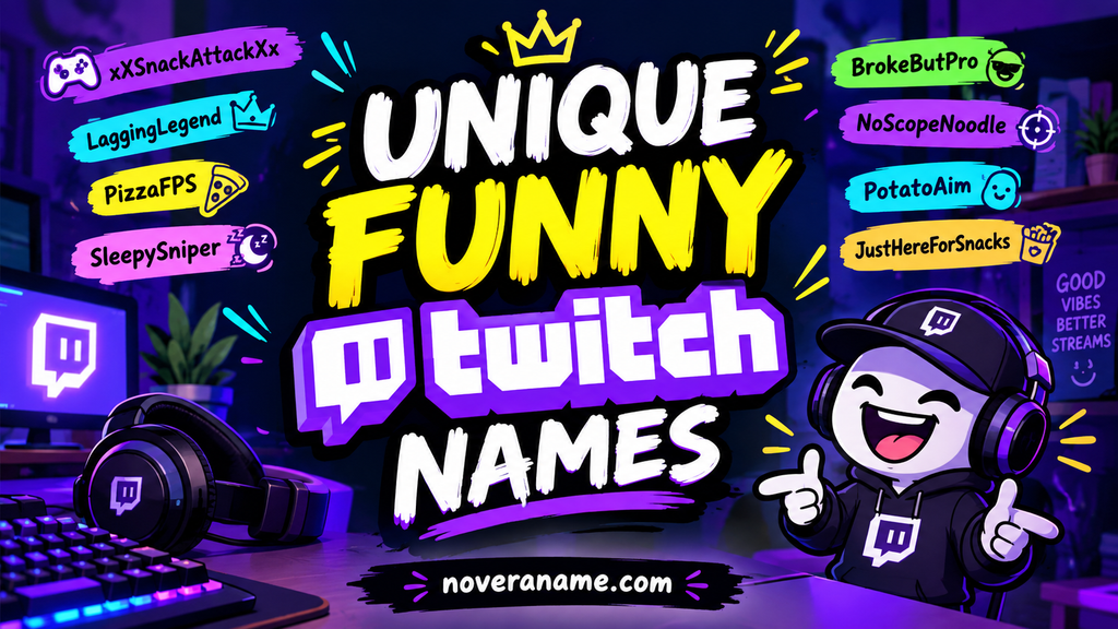 Unique Funny Twitch Names
